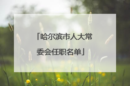 哈尔滨市人大常委会任职名单
