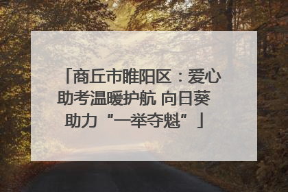 商丘市睢阳区：爱心助考温暖护航 向日葵助力“一举夺魁”