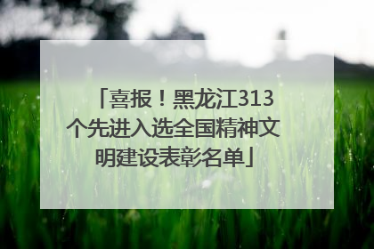 喜报！黑龙江313个先进入选全国精神文明建设表彰名单