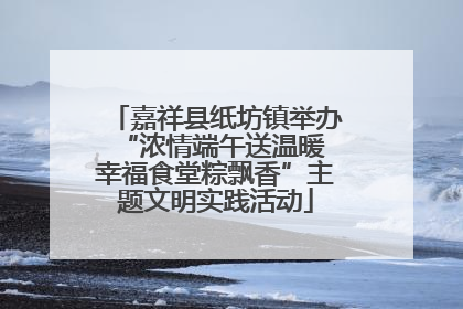 嘉祥县纸坊镇举办“浓情端午送温暖 幸福食堂粽飘香”主题文明实践活动