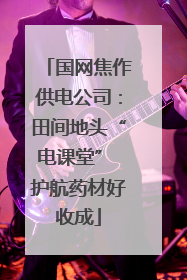 国网焦作供电公司：田间地头“电课堂” 护航药材好收成