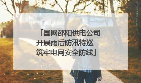 国网邵阳供电公司开展雨后防汛特巡 筑牢电网安全防线