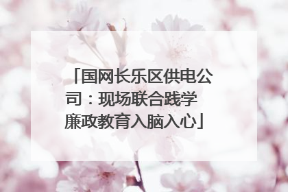 国网长乐区供电公司：现场联合践学 廉政教育入脑入心