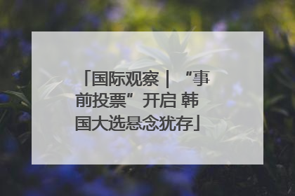 国际观察｜“事前投票”开启 韩国大选悬念犹存