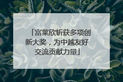 富莱欣斩获多项创新大奖，为中越友好交流贡献力量