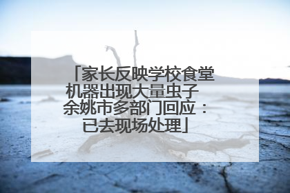 家长反映学校食堂机器出现大量虫子 余姚市多部门回应：已去现场处理