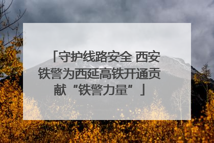 守护线路安全 西安铁警为西延高铁开通贡献“铁警力量”