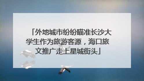 外地城市纷纷瞄准长沙大学生作为旅游客源，海口旅文推广走上星城街头