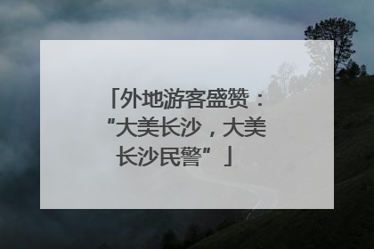 外地游客盛赞：“大美长沙，大美长沙民警”