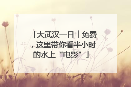 大武汉一日︱免费，这里带你看半小时的水上“电影”