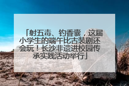 射五毒、钓香囊，这届小学生的端午比古装剧还会玩！长沙非遗进校园传承实践活动举行
