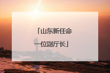 山东新任命一位副厅长