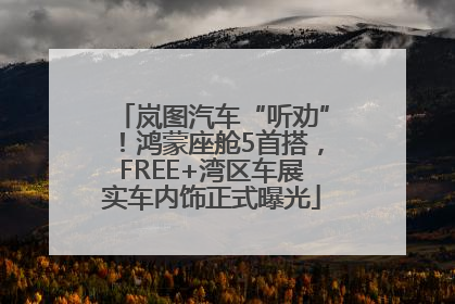 岚图汽车“听劝”！鸿蒙座舱5首搭，FREE+湾区车展实车内饰正式曝光