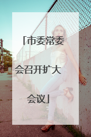 市委常委会召开扩大会议