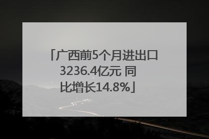 广西前5个月进出口3236.4亿元 同比增长14.8%