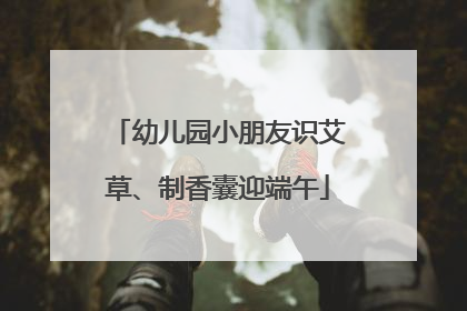 幼儿园小朋友识艾草、制香囊迎端午