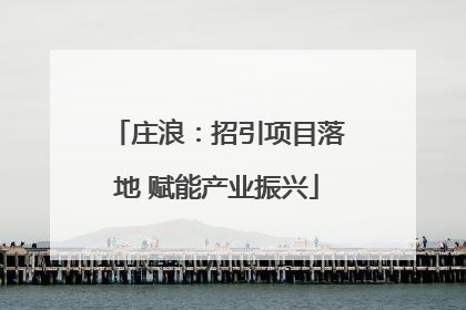 庄浪：招引项目落地 赋能产业振兴