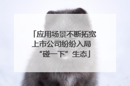 应用场景不断拓宽 上市公司纷纷入局“碰一下”生态