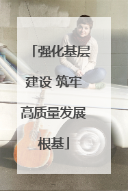 强化基层建设 筑牢高质量发展根基