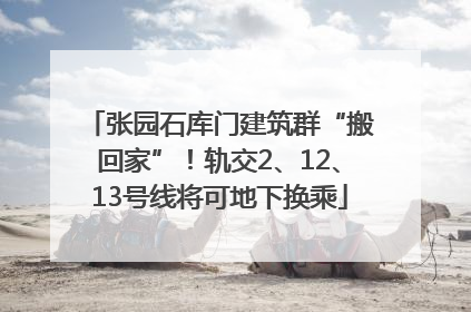 张园石库门建筑群“搬回家”！轨交2、12、13号线将可地下换乘