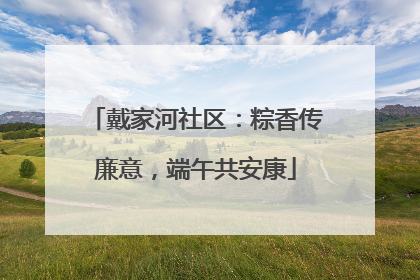 戴家河社区：粽香传廉意，端午共安康