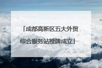 成都高新区五大外贸综合服务站授牌成立