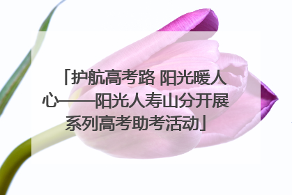 护航高考路 阳光暖人心——阳光人寿山分开展系列高考助考活动