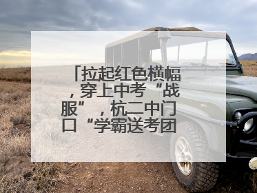 拉起红色横幅，穿上中考“战服”，杭二中门口“学霸送考团”现场加油