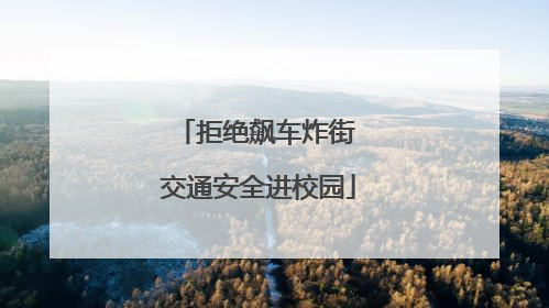 拒绝飙车炸街 交通安全进校园