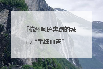 杭州呵护奔跑的城市“毛细血管”