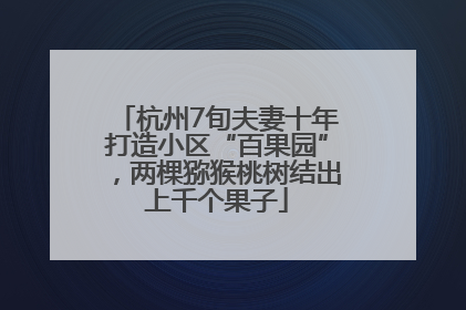 杭州7旬夫妻十年打造小区“百果园”，两棵猕猴桃树结出上千个果子