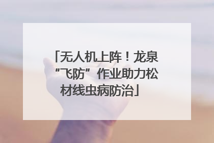 无人机上阵！龙泉“飞防”作业助力松材线虫病防治
