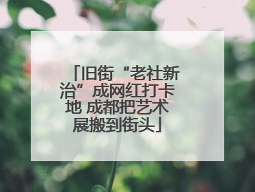 旧街“老社新治”成网红打卡地 成都把艺术展搬到街头