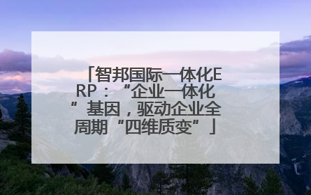 智邦国际一体化ERP：“企业一体化”基因，驱动企业全周期“四维质变”
