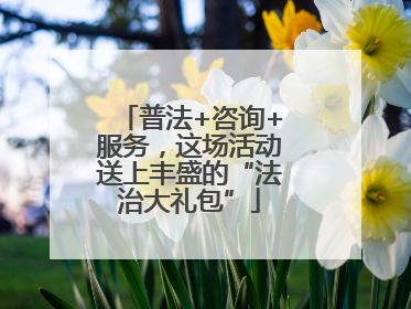 普法+咨询+服务，这场活动送上丰盛的“法治大礼包”