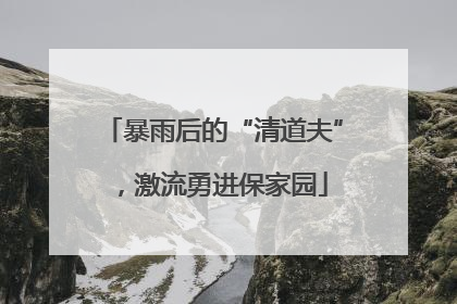 暴雨后的“清道夫”，激流勇进保家园