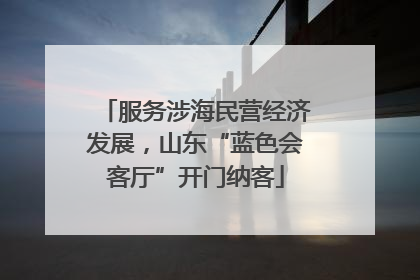 服务涉海民营经济发展，山东“蓝色会客厅”开门纳客