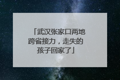 武汉张家口两地跨省接力，走失的孩子回家了