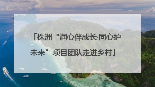 株洲“润心伴成长·同心护未来”项目团队走进乡村
