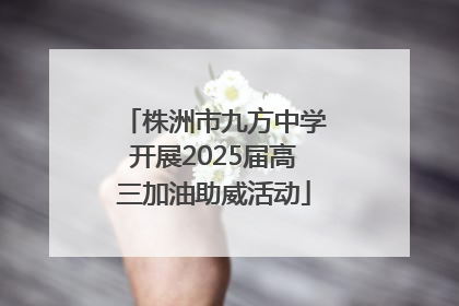 株洲市九方中学开展2025届高三加油助威活动
