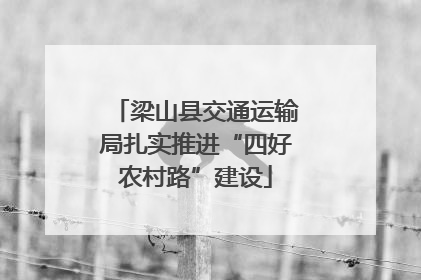 梁山县交通运输局扎实推进“四好农村路”建设