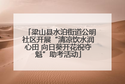梁山县水泊街道公明社区开展“清凉饮水润心田 向日葵开花祝夺魁”助考活动