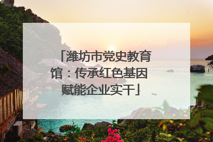潍坊市党史教育馆：传承红色基因 赋能企业实干