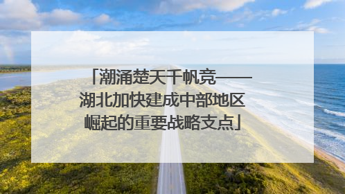 潮涌楚天千帆竞——湖北加快建成中部地区崛起的重要战略支点