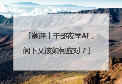潮评丨干部夜学AI，阁下又该如何应对？