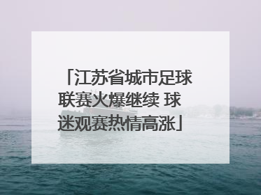 江苏省城市足球联赛火爆继续 球迷观赛热情高涨