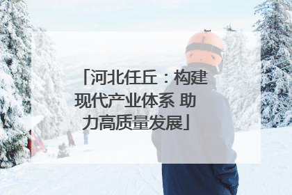 河北任丘：构建现代产业体系 助力高质量发展
