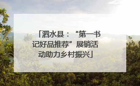 泗水县：“第一书记好品推荐”展销活动助力乡村振兴