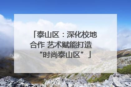 泰山区：深化校地合作 艺术赋能打造“时尚泰山区”