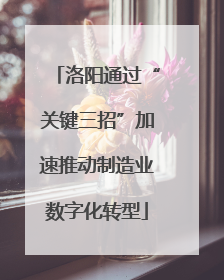 洛阳通过“关键三招”加速推动制造业数字化转型